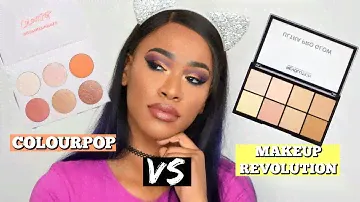 COLOURPOP GIMME MORE HIGHLIGHT PALETTE VS MAKEUP REVOLUTION ULTRA PRO GLOW PALETTE