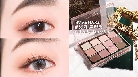 [WAKE MAKE] Soft Blurring Color Line-up 02 Lively Blurring review & 1minute eyemakeup!