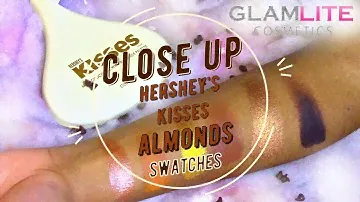 HERSHEY'S KISSES X GLAMLITE MILK CHOCOLATE ALMONDS PALETTE l CLOSE UP SWATCHES l NelleDoingThings!