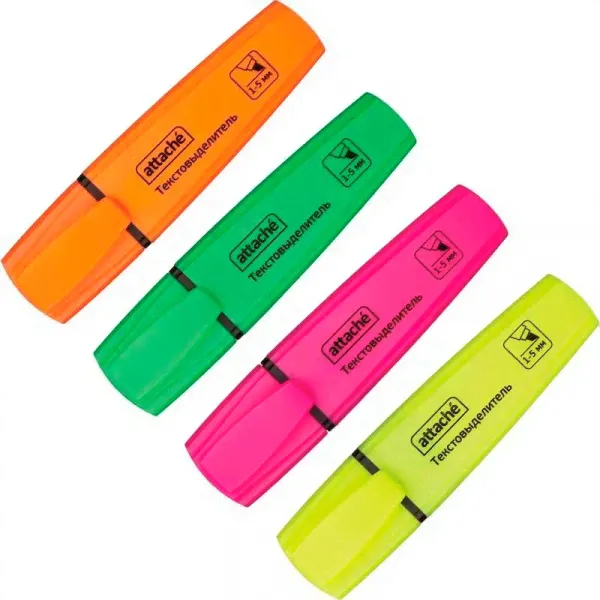 Текстовыделитель ATTACHE Palette, набор 4 цвета (4 шт)-0