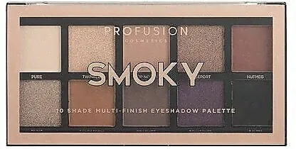 Lidschattenpalette - Profusion Cosmetics Smoky 10 Shade Multi-Finish Eyeshadow Palette 16 g