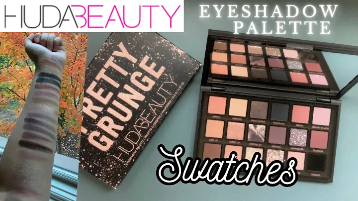 HUDA BEAUTY PRETTY GRUNGE eyeshadow palette swatches