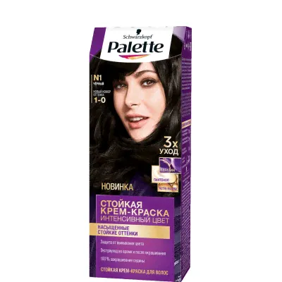 Краска для волос Palette N1 Черный 50мл-0