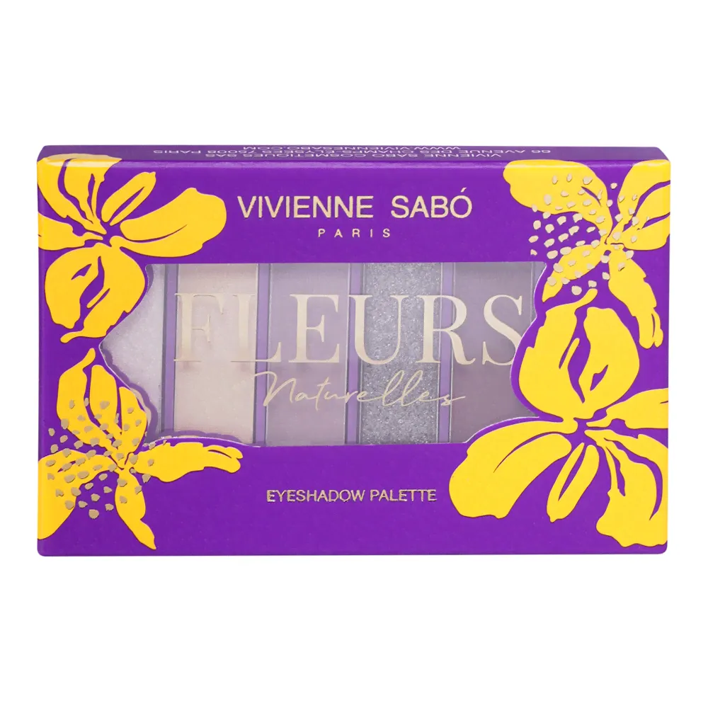Тени для век Vivienne Sabo Palette d'ombres a paupieres Fleurs naturelles палетка 6 оттенков, Iris, тон 03-0
