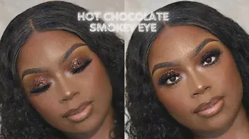 Hot Chocolate Glitter Smokey Eye Makeup Tutorial