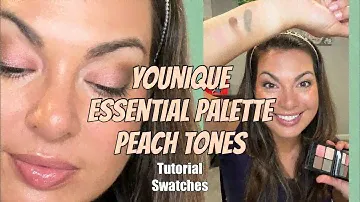 *NEW* Younique Essential Eyeshadow Palette - peach tones - swatch and tutorial #younique #eyeshadow