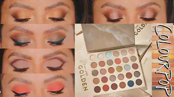 5 LOOKS 1 PALETTE | *NEW* COLOURPOP YOU'RE GOLDEN | MagdalineJanet