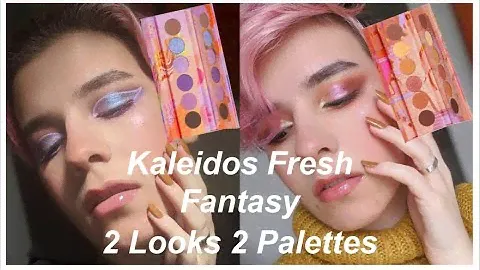 NEW Kaleidos Futurism Palettes! Lunar Lavender + Sashimi City!!! // 2 Looks 2 Palettes + REVIEW