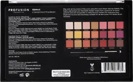 Lidschattenpalette - Profusion Cosmetics Siennas 21 Shades Eyeshadow Palette & Brush 33.6 g