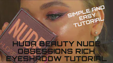 HUDA BEAUTY NUDE OBSESSION PALETTE - RICH EYESHADOW TUTORIAL | Laura Hargreaves