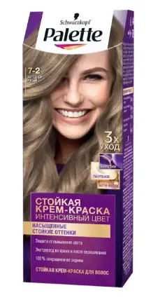 Palette крем краска для волос холодный русый 7.2