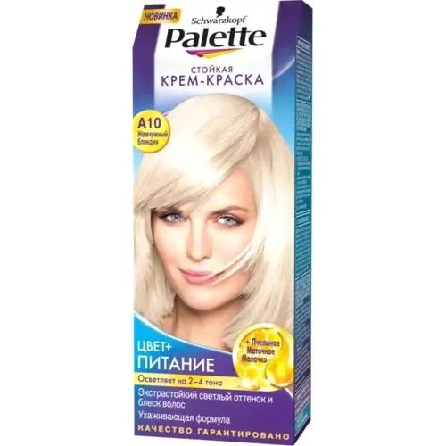 Крем-краска для волос Palette A10 Жемчужный блондин