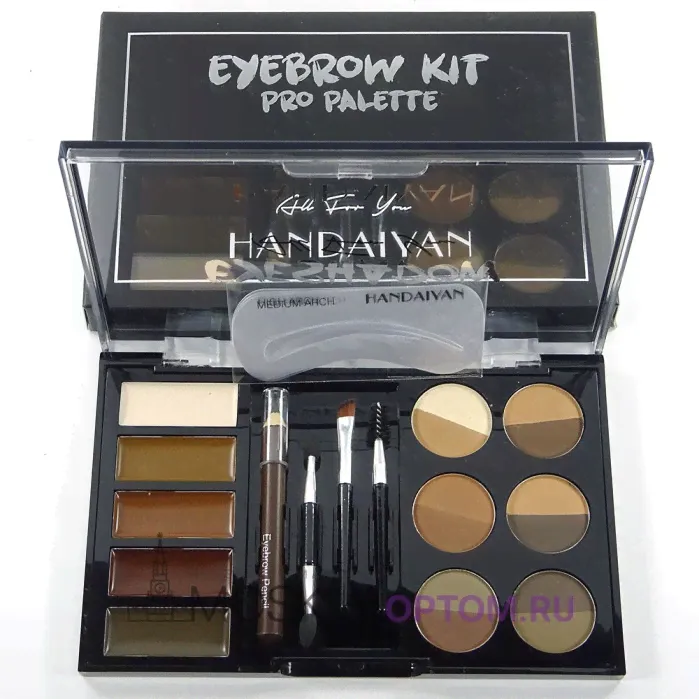 Набор для макияжа бровей HANDAIYAN Eyebrow Kit Pro Palette-0