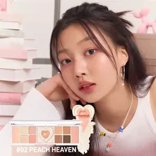 CLIO Палетка теней + румяна и хайлайтер All Take Mood Like Palette №2 Peach Heaven, 12,7г