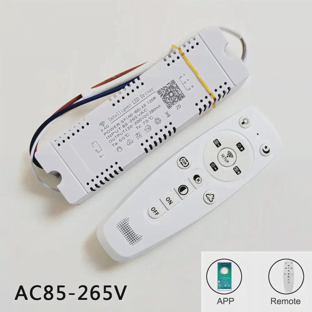 AC85-265V RF 2.4G Remote Palette Drive Phone APP Control Светодиодный Драйвер Мощностью 12 Вт-160 Вт Осветительный Трансформатор Для Двухцветных Ламп-0