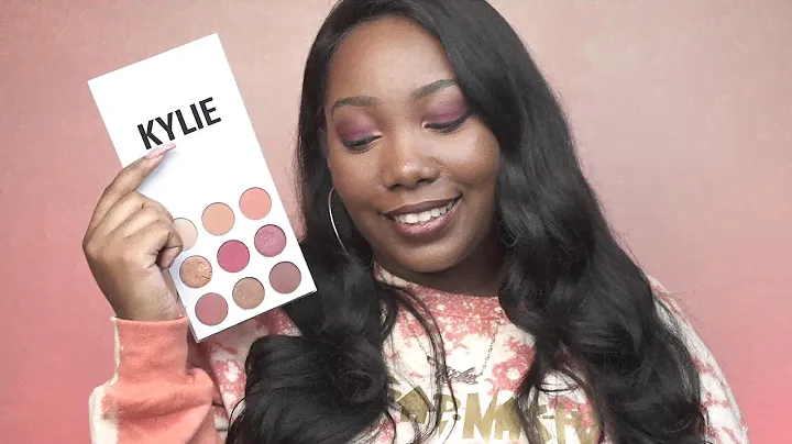 New Kylie Kyshadow The Burgundy Palette Review | Swatches and Makeup Tutorial on Darkskin