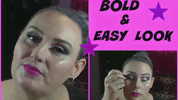Bold and Easy Hot Pink, Silver  and Black look ~ Using Too Faced Shadows