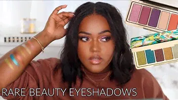 TESTING RARE BEAUTY EYESHADOW PALETTES! DARK SKIN