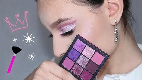 Pink & Glittery Cut Crease | Huda Beauty Amethyst Obsessions Palette