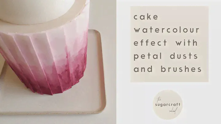 Watercolour paint effect for cakes using petal dust and brushes