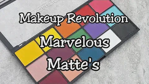 Makeup Revolution - Reloaded Marvelous Mattes Eyeshadow Palette Swatches