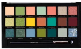 Lidschatten-Palette - Profusion Cosmetics Adventurous 21 Shade Eyeshadow Palette & Brush 33.6 g