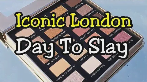 Swatches of the Day to Slay Eyeshadow palette from Iconic London
