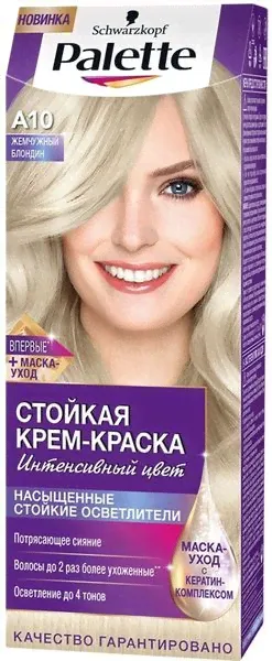 Стойкая крем-краска Palette A10 Жемчужный блондин, 110 мл