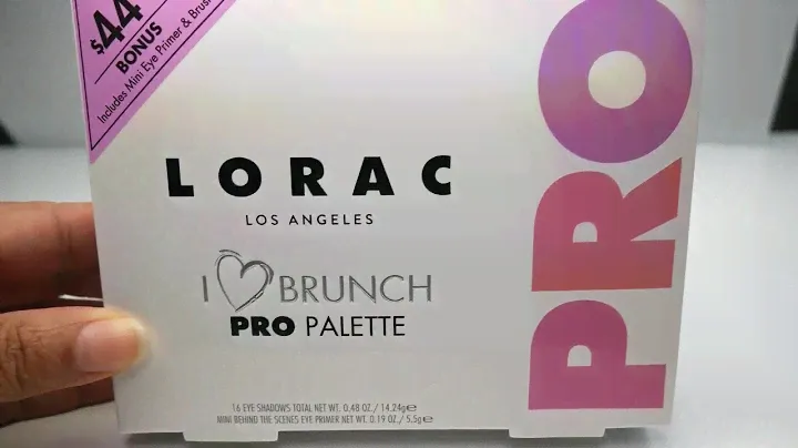 NEW Lorac I Love Brunch Pro Palette