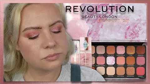 MAKEUP REVOLUTION ROSE QUARTZ CRYSTAL AURA COLLECTION Review & Swatches | Clare Walch