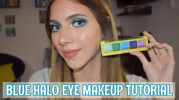 BLUE HALO EYE MAKEUP TUTORIAL (NO FOUNDATION) | Natasha Denona mini Tropic palette
