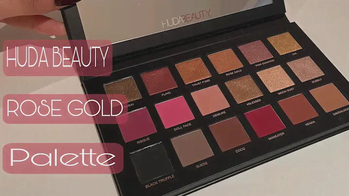 HUDA BEAUTY REMASTERED ROSE GOLD PALETTE REVIEW & Swatches