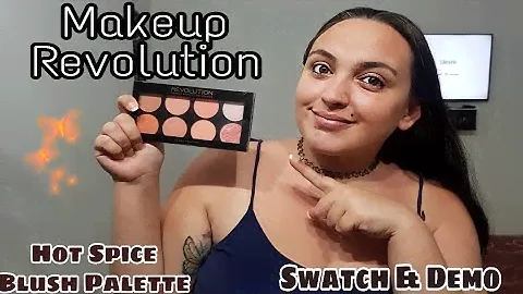 Makeup Revolution Hot Spice blush palette swatches | Demo