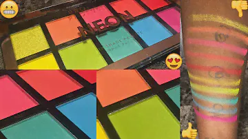Profusion Cosmetics ‘Neon’ Eyeshadow Palette  - LIVE SWATCHES | WOC