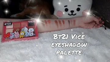 Swatching Bt21 Vice eyeshadow palette