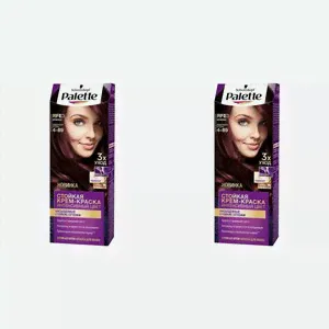 Palette Крем-краска стойкая для волос Intensive Color 4-89 Баклажан, 110 мл, 2 шт
