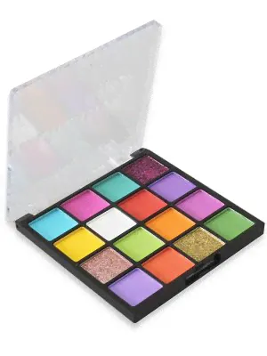 Палетка теней TF (Триумф) Creative Palette тон 04 разноцветная палетка с розовым глиттером 16 цветов-3