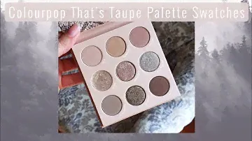 Colourpop - That's Taupe Eyeshadow Palette - Just Swatches