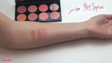 Swatches Ultra Blush Palette Hot Spice Makeup Revolution