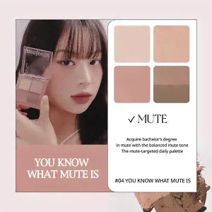 Компактная палетка теней для век Peripera Ink Pocket Shadow Palette #04 You Know What Mute Is, 6.4г-3